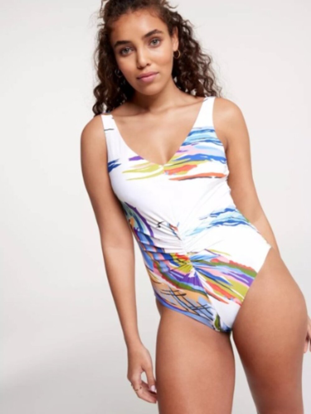 CALIA by Carrie Underwood women's ruched one-piece swimsuit